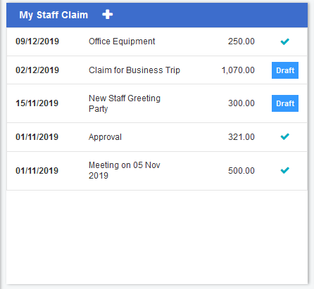 My Staff Claims - Synergix E1 ERP System Updates | December 2019
